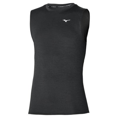 Camiseta sin Manga Mizuno Impulse Core Sin Manga Hombre Negros - Chile M798WEFODR